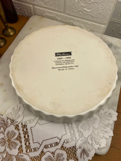 Ceramic Turkey Pot Pie Recipe Dish by Watkins