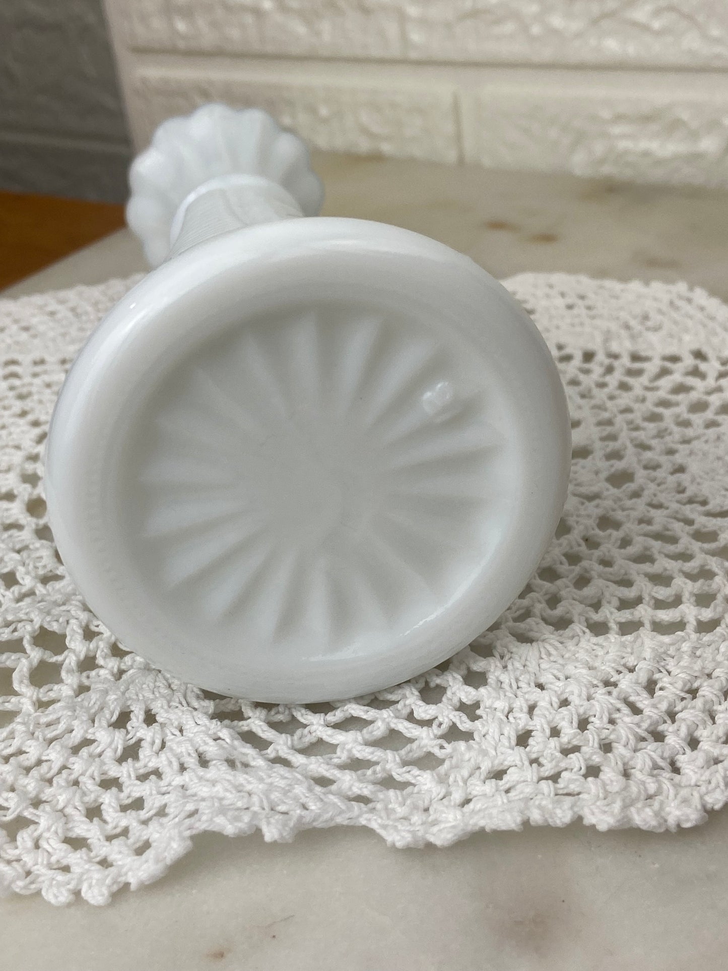 6” Milk Glass Bud Vase by Anchor Hocking