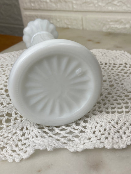 6” Milk Glass Bud Vase by Anchor Hocking