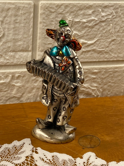 Silver Plated Clown Figurine by Bongelli | Musician