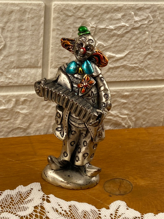 Silver Plated Clown Figurine by Bongelli | Musician