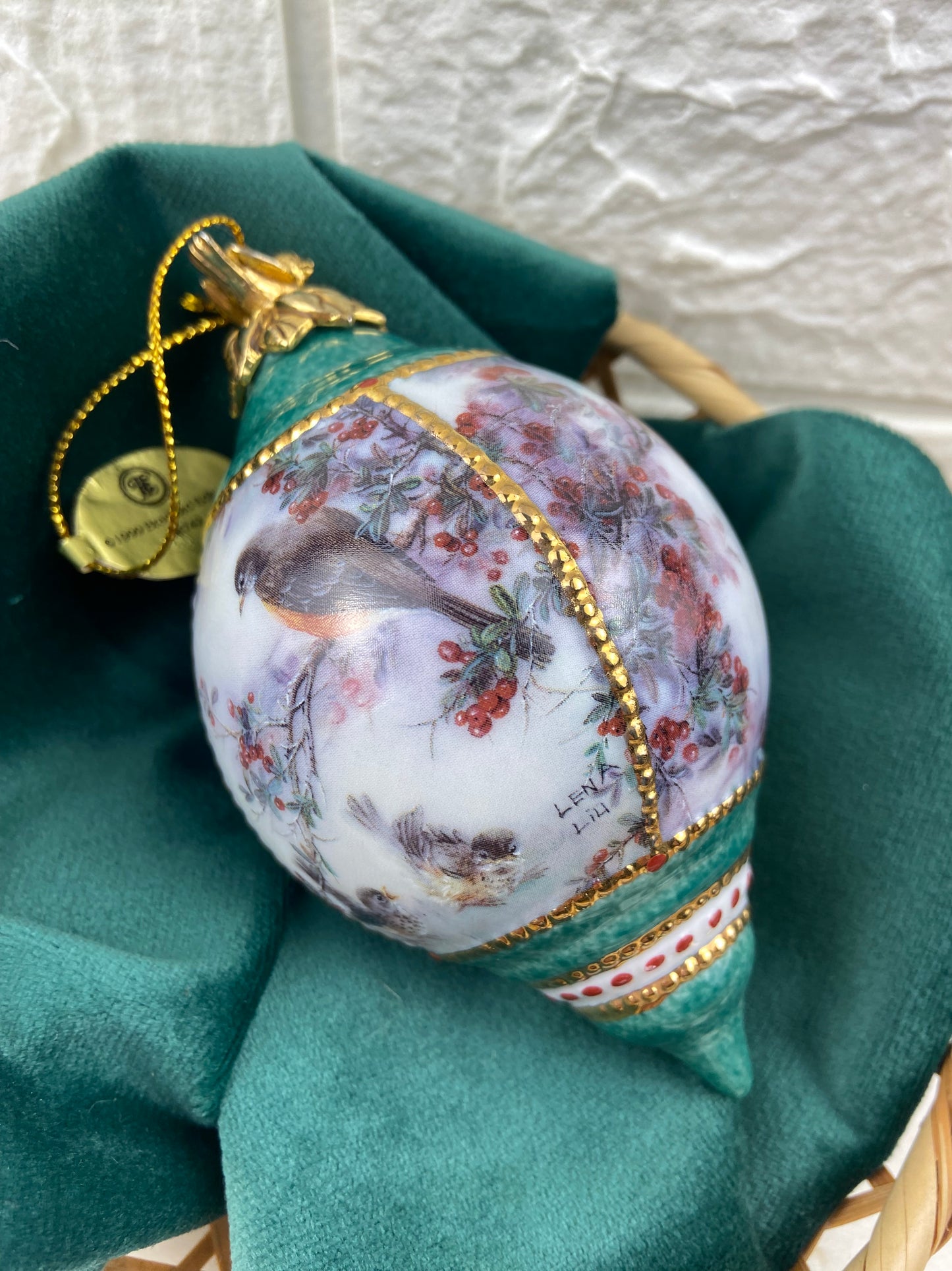 Hand Painted Porcelain Hanging Ornaments by Lena Liu | ‘Nature’s Poetry’ Collection
