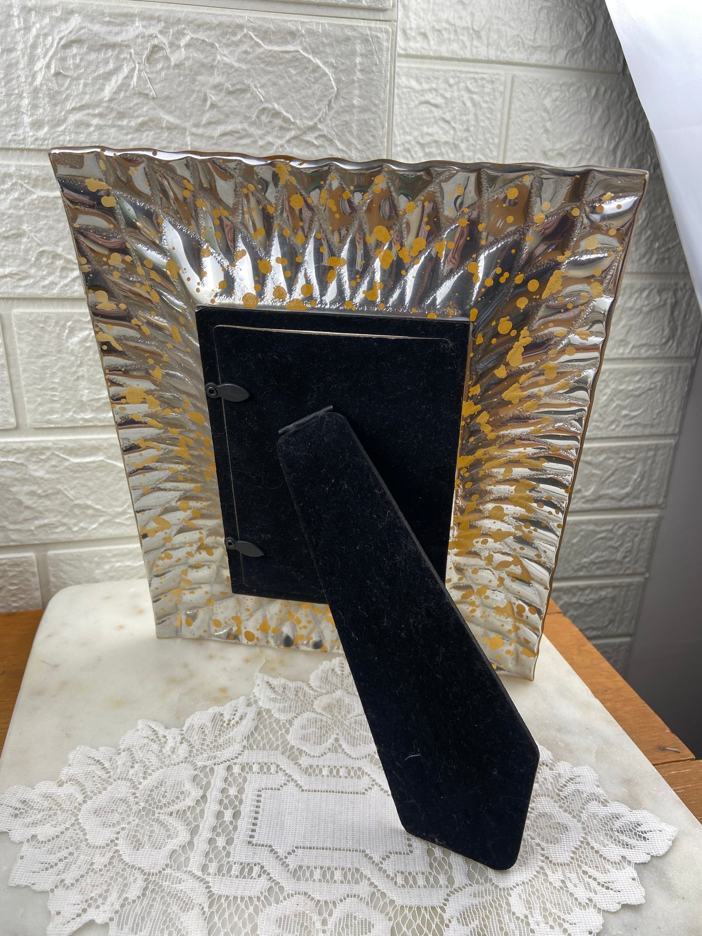 Copper-Coloured Picture Frame with  Removable Butterfly Art