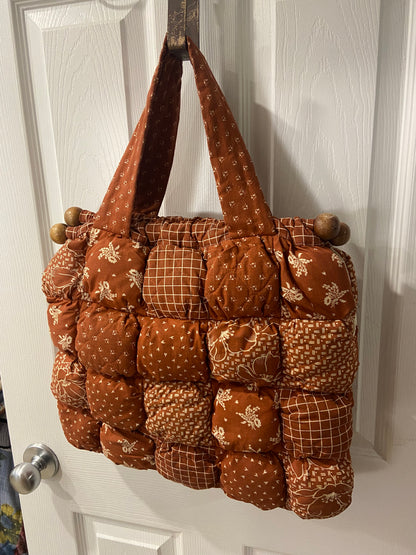Handmade Quilted Sewing / Knitting Bag by Dianne Martin