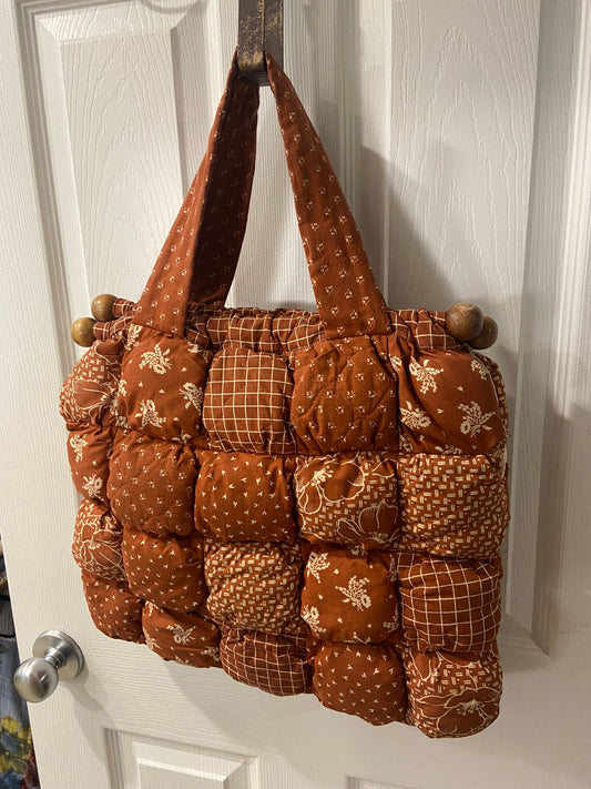 Handmade Quilted Sewing / Knitting Bag by Dianne Martin
