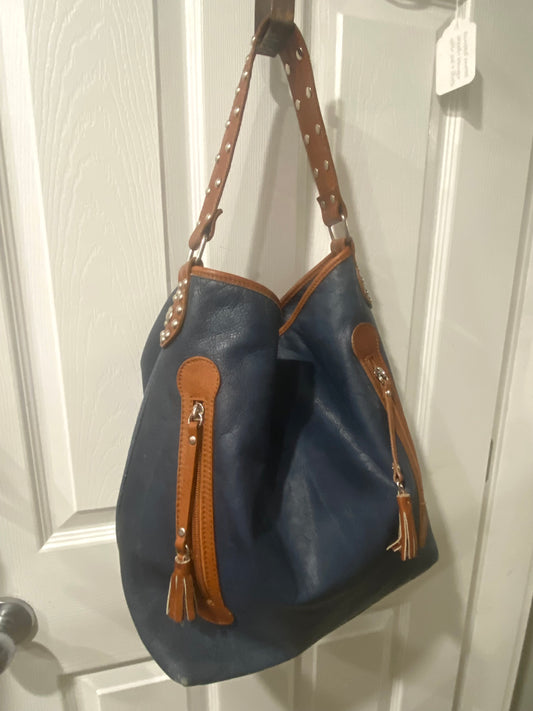 Vintage Maurizio Taiuti Leather Tote Bag