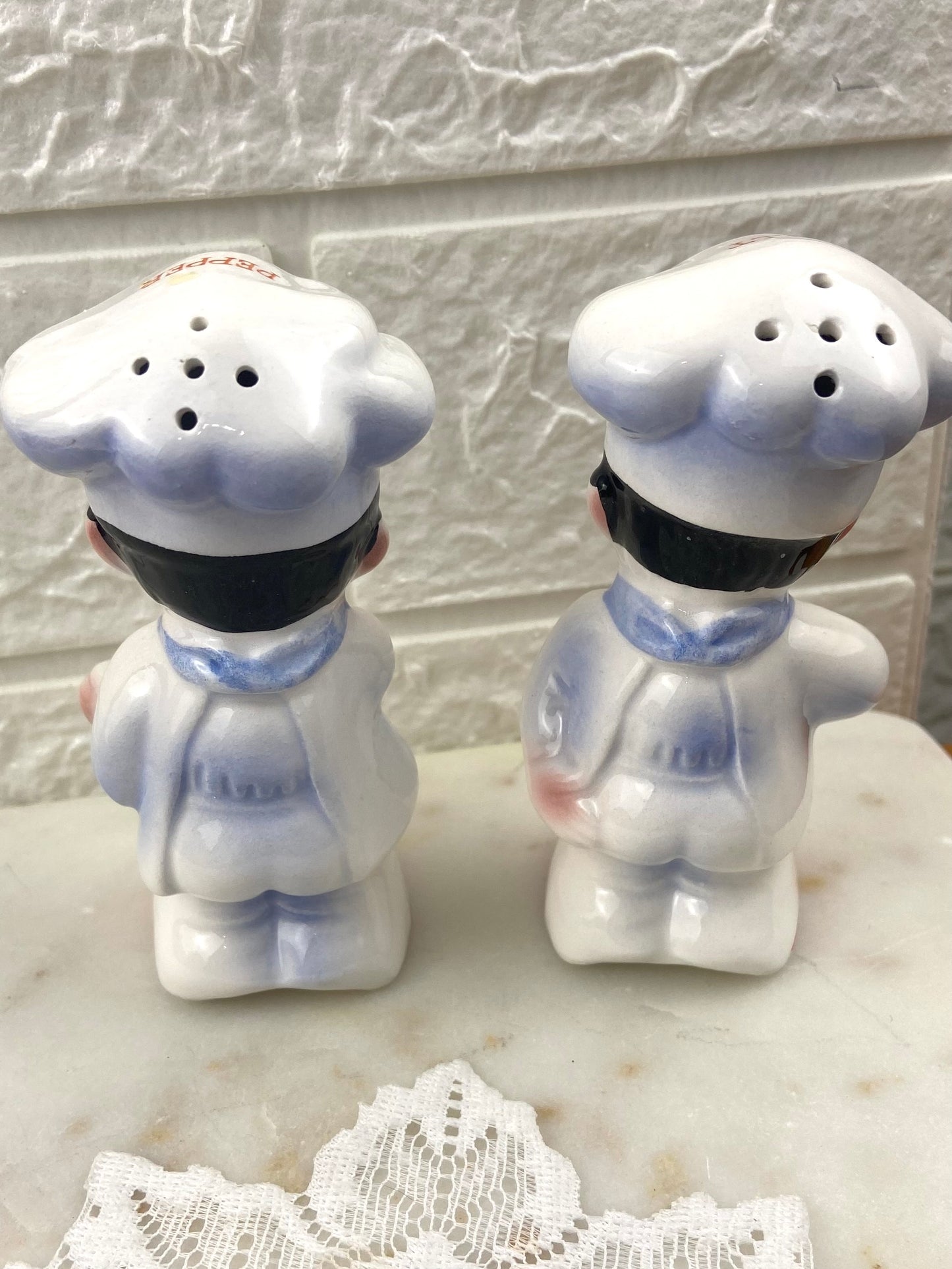 Ceramic Chef Salt & Pepper Shakers