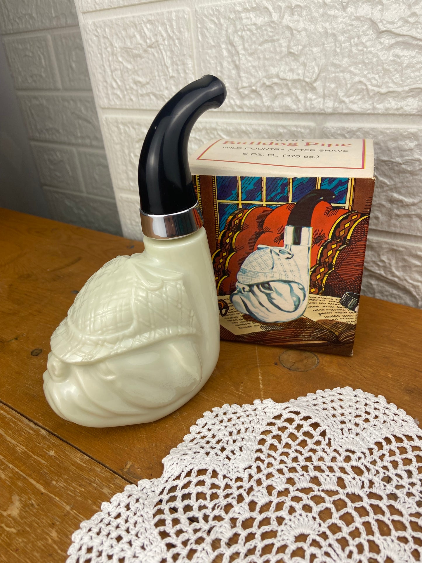 Vintage Avon Bulldog Pipe After Shave Decanter with Box (Empty)