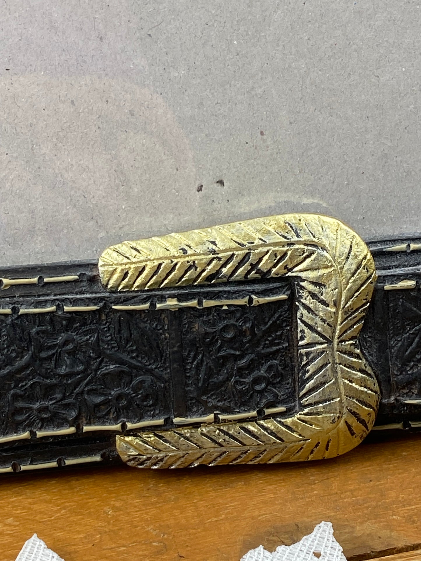 Rodeo-Themed Belt Buckle-Shaped Picture Frame