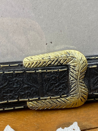 Rodeo-Themed Belt Buckle-Shaped Picture Frame
