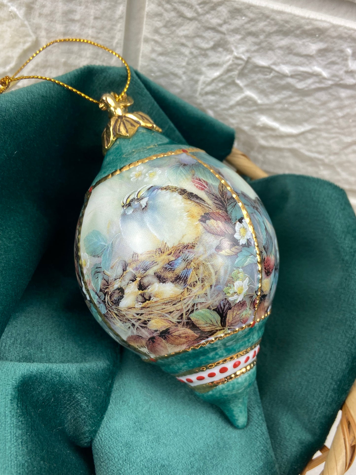 Hand Painted Porcelain Hanging Ornaments by Lena Liu | ‘Nature’s Poetry’ Collection