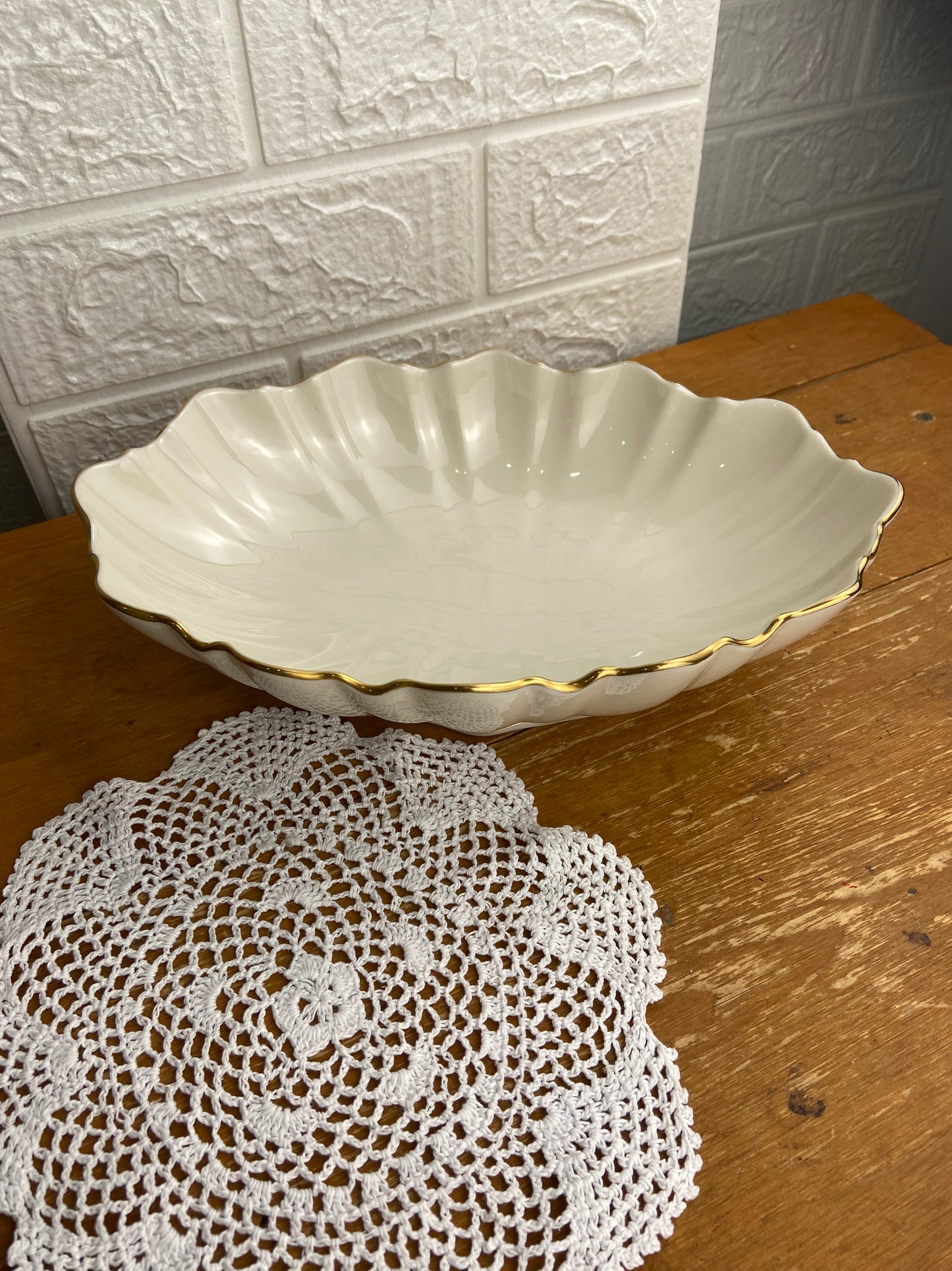Scalloped Porcelain Fruit Bowl by Lenox