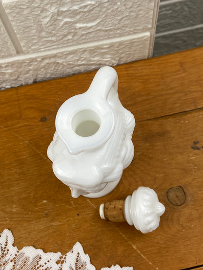 Vintage Avon | Grecian Pitcher Milk Glass Cologne Decanter [Empty]