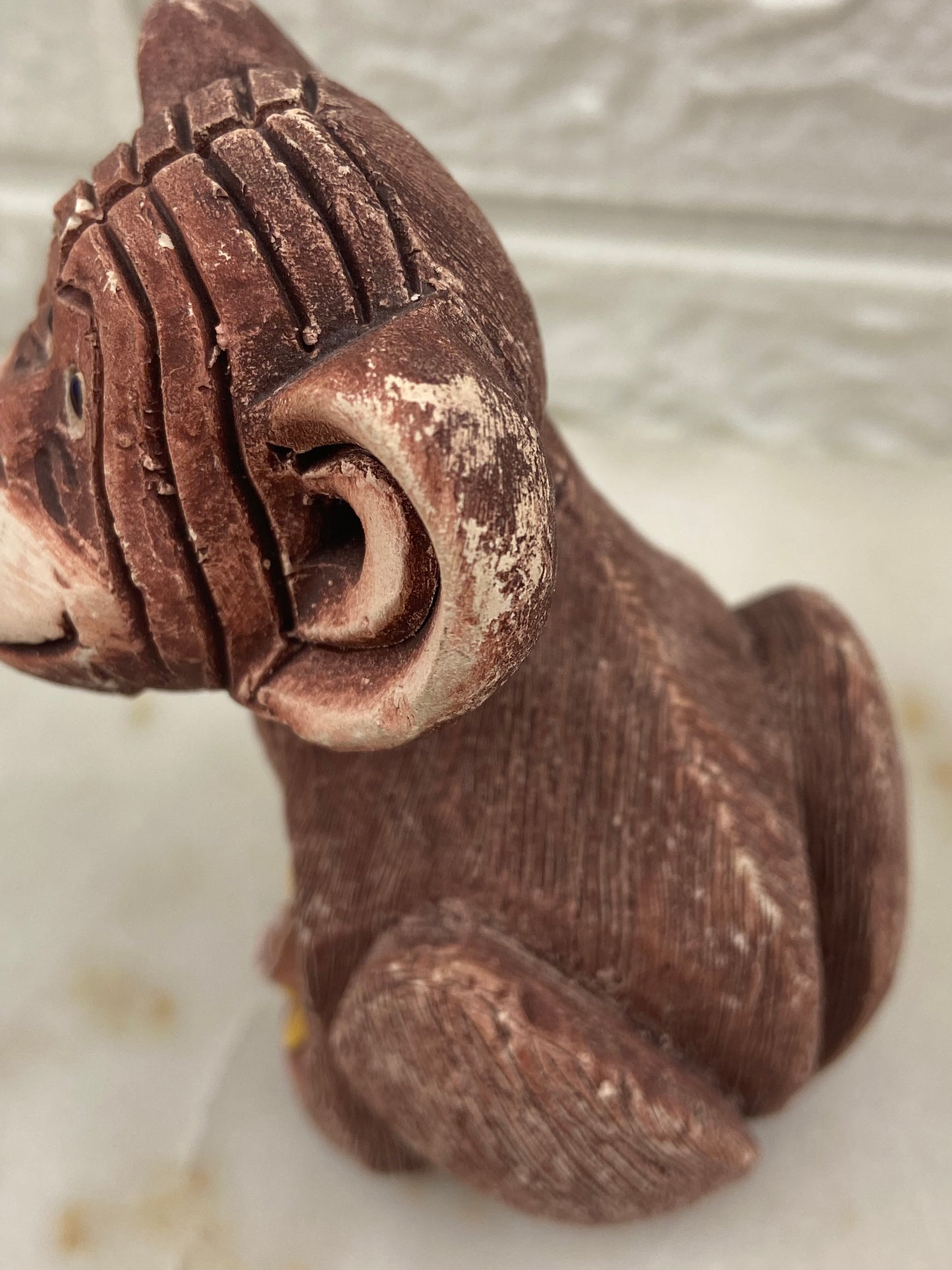 Handmade Clay Monkey Sculpture by Artesania Rinconada