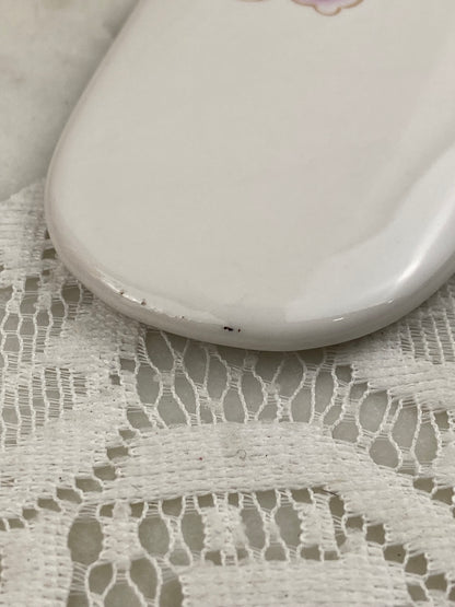 Porcelain Pie / Cake Server | Floral Design