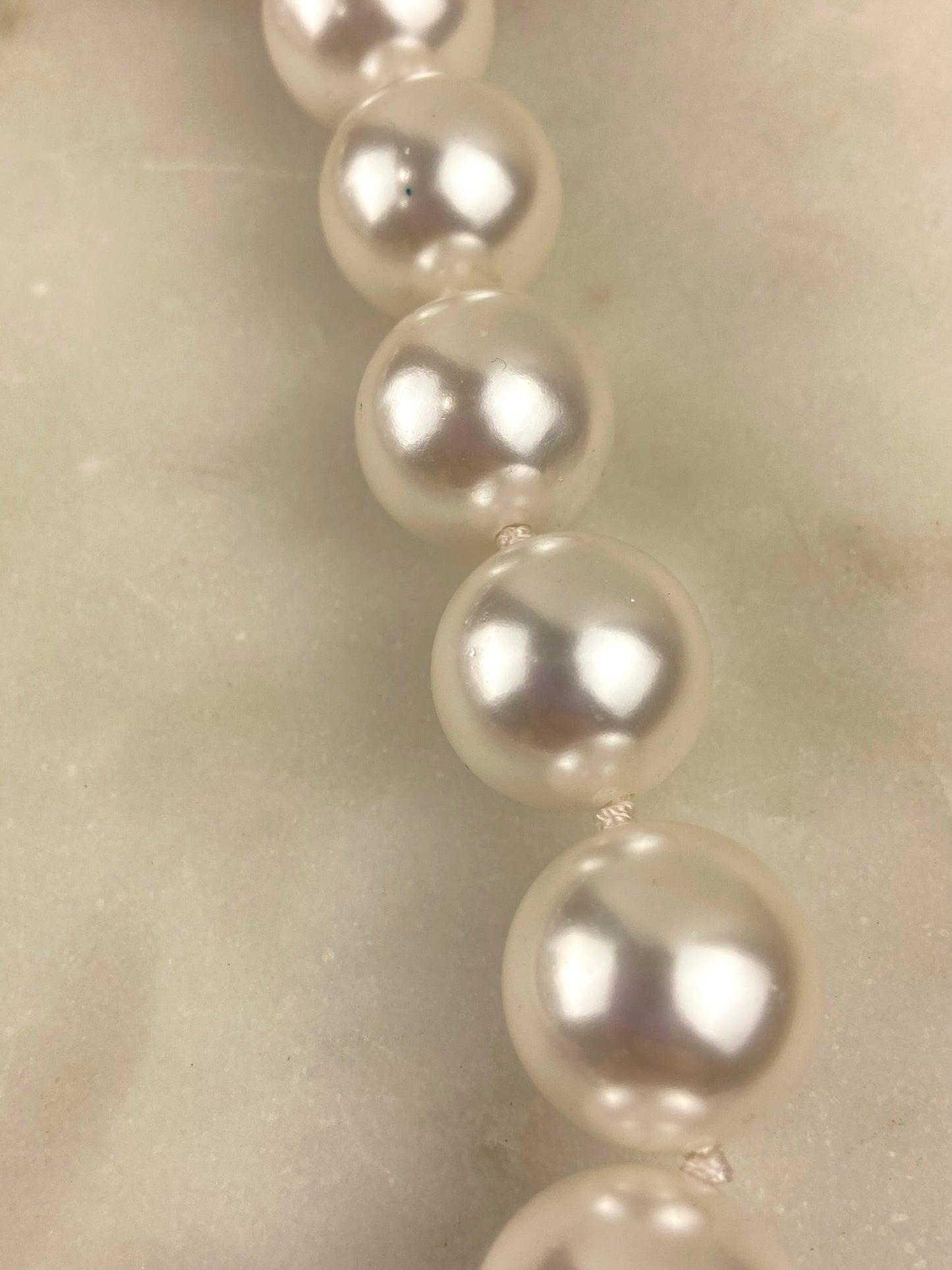 Hand Knotted Glass Pearl Necklace