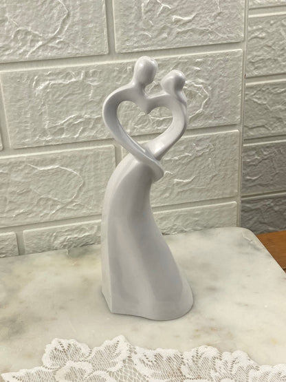 Abstract Entwined Ceramic Couple Figurine
