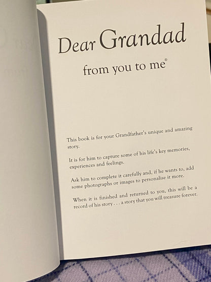 Dear Grandad, From You to Me; A Journal of a Lifetime