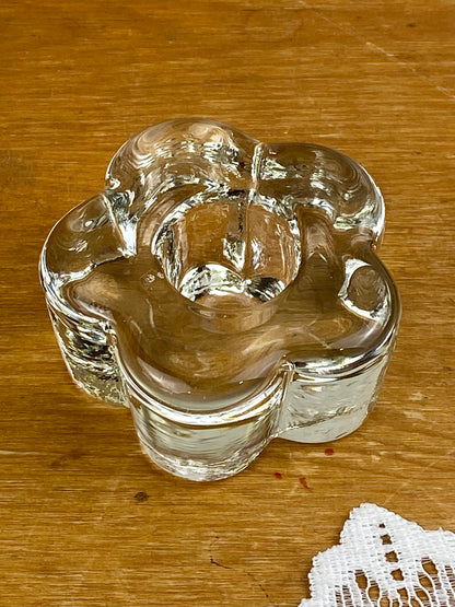 Flower-Shaped Crystal Candle Holder