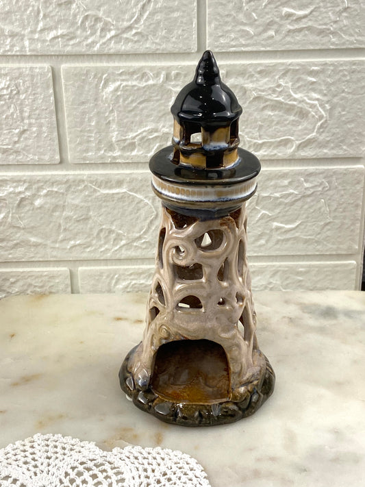 Ceramic Lighthouse Tea Light Candle Holder