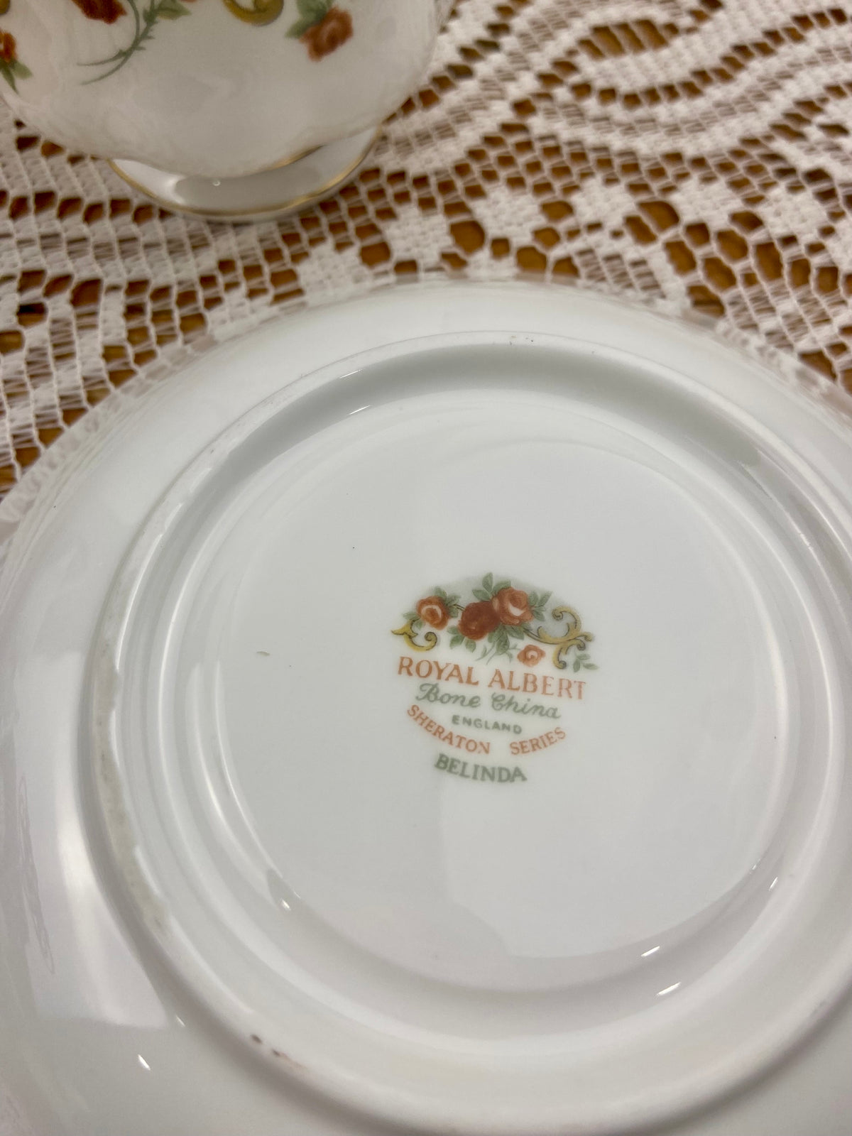 Royal Albert Belinda Teacup and Saucer | Sheraton Series