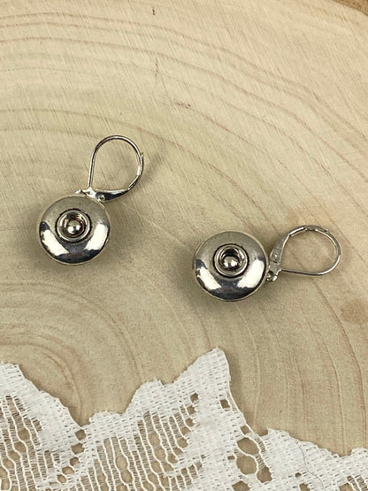 Pair of Metal Teacup Earrings [Latch Backs]