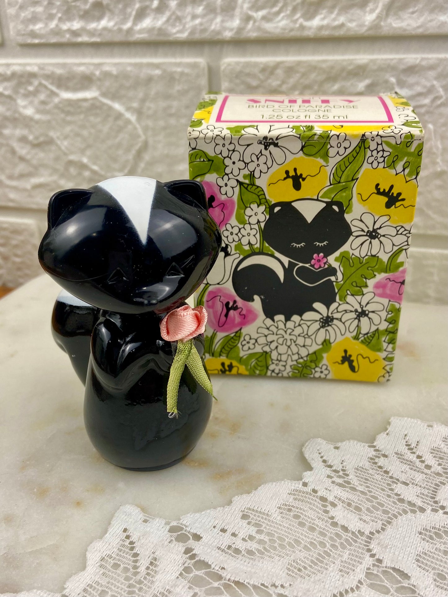Vintage Avon | ‘Sniffy’ Skunk Cologne with Box [Bird of Paradise]