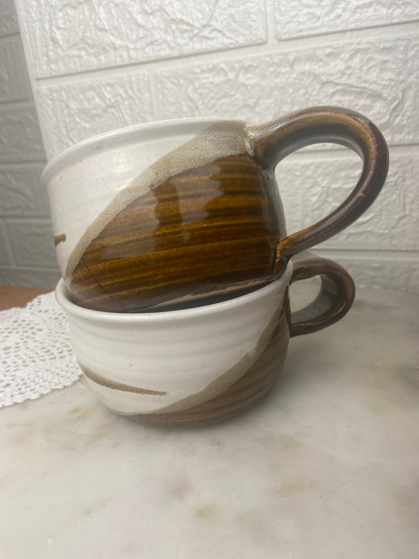 Handmade Pottery Soup Bowl with Handle