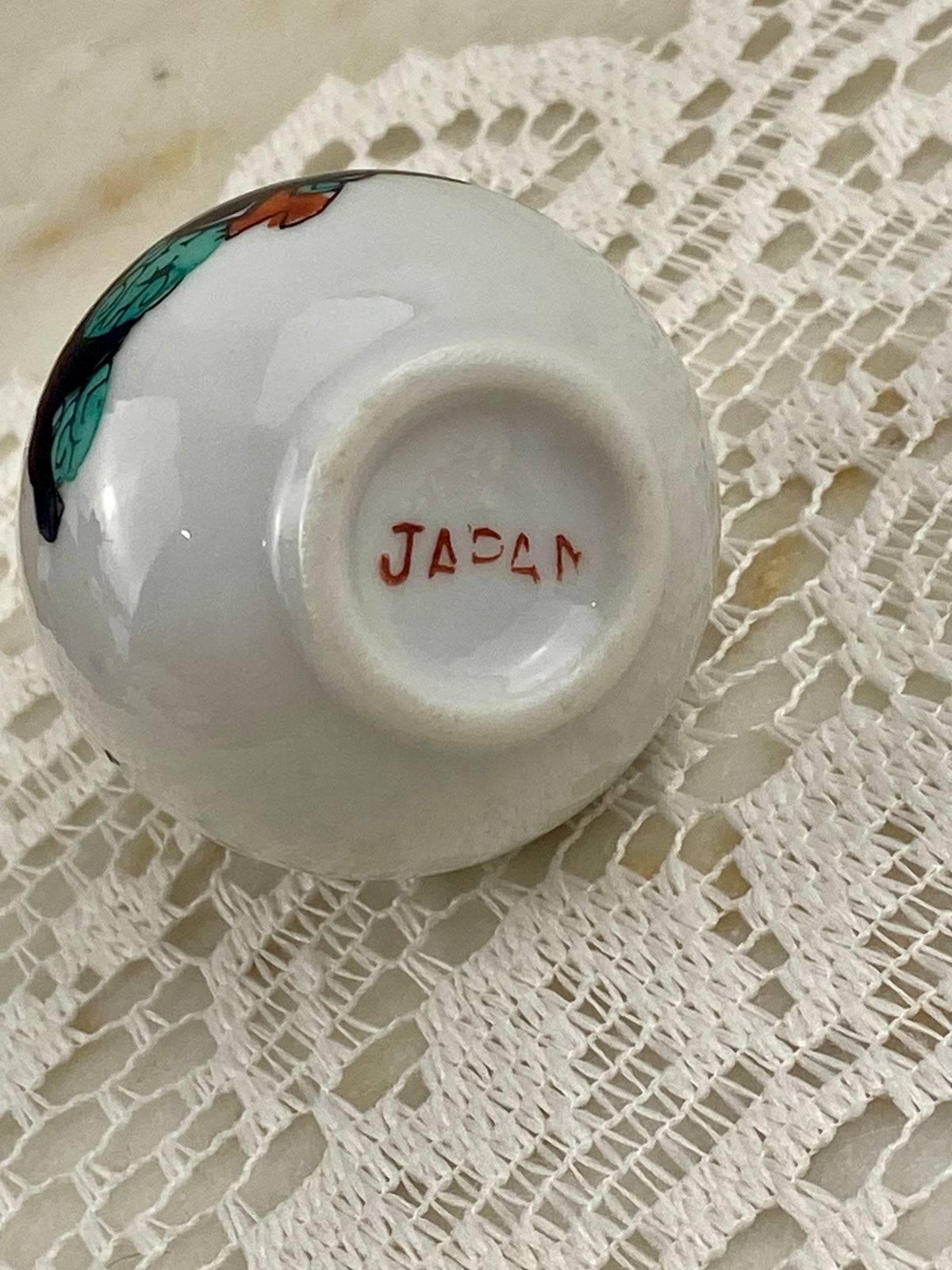 Porcelain Mini Vase with Painted Japanese Figure