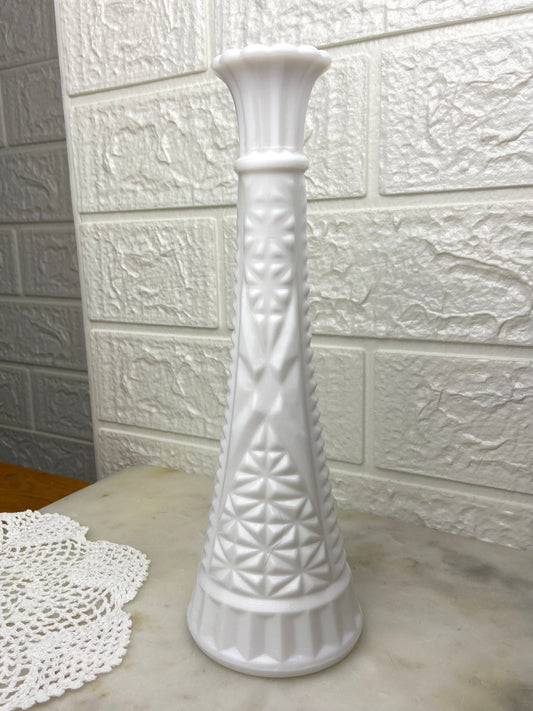 9” Milk Glass Bud Vase by Anchor Hocking