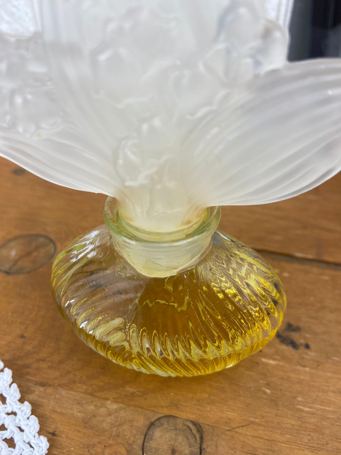 Vintage Avon | Lily of the Valley Glass Bottle with Frosted Stopper (Partially Full)