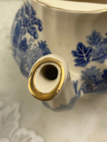 Sadler Porcelain Teapot | Blue Willow Pattern