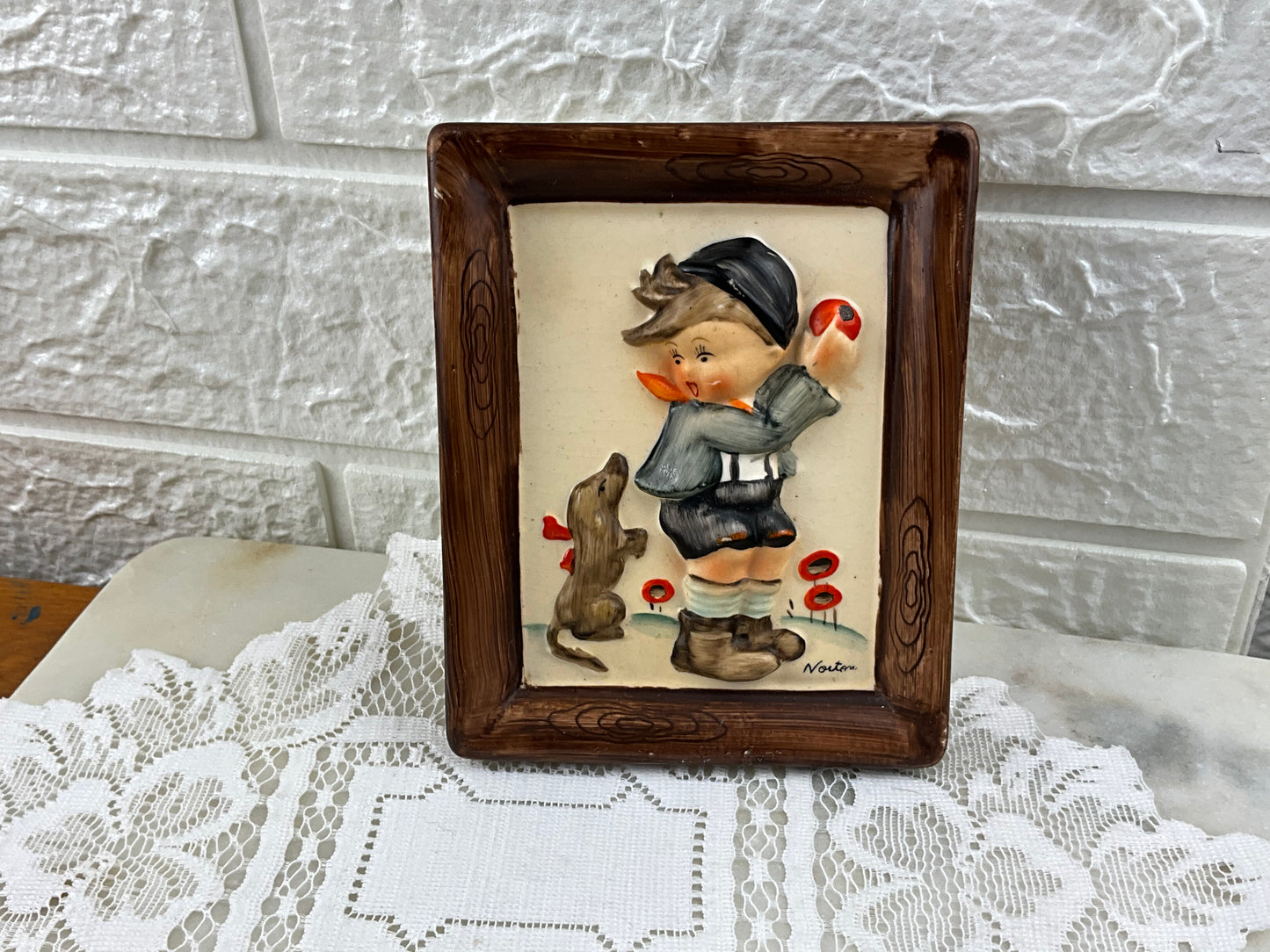 Hand Painted Ceramic Wall Plaque by Napco