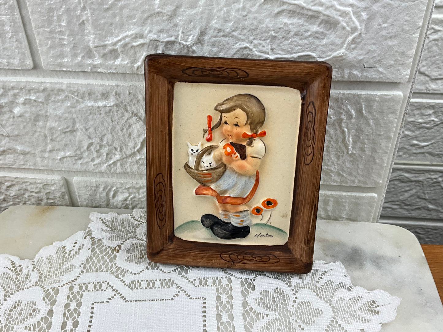 Hand Painted Ceramic Wall Plaque by Napco