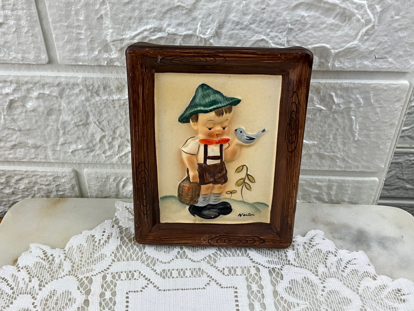 Hand Painted Ceramic Wall Plaque by Napco