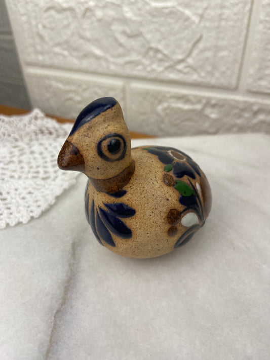 Clay Hand Painted Tonalá Style Bird | Mexican Pottery