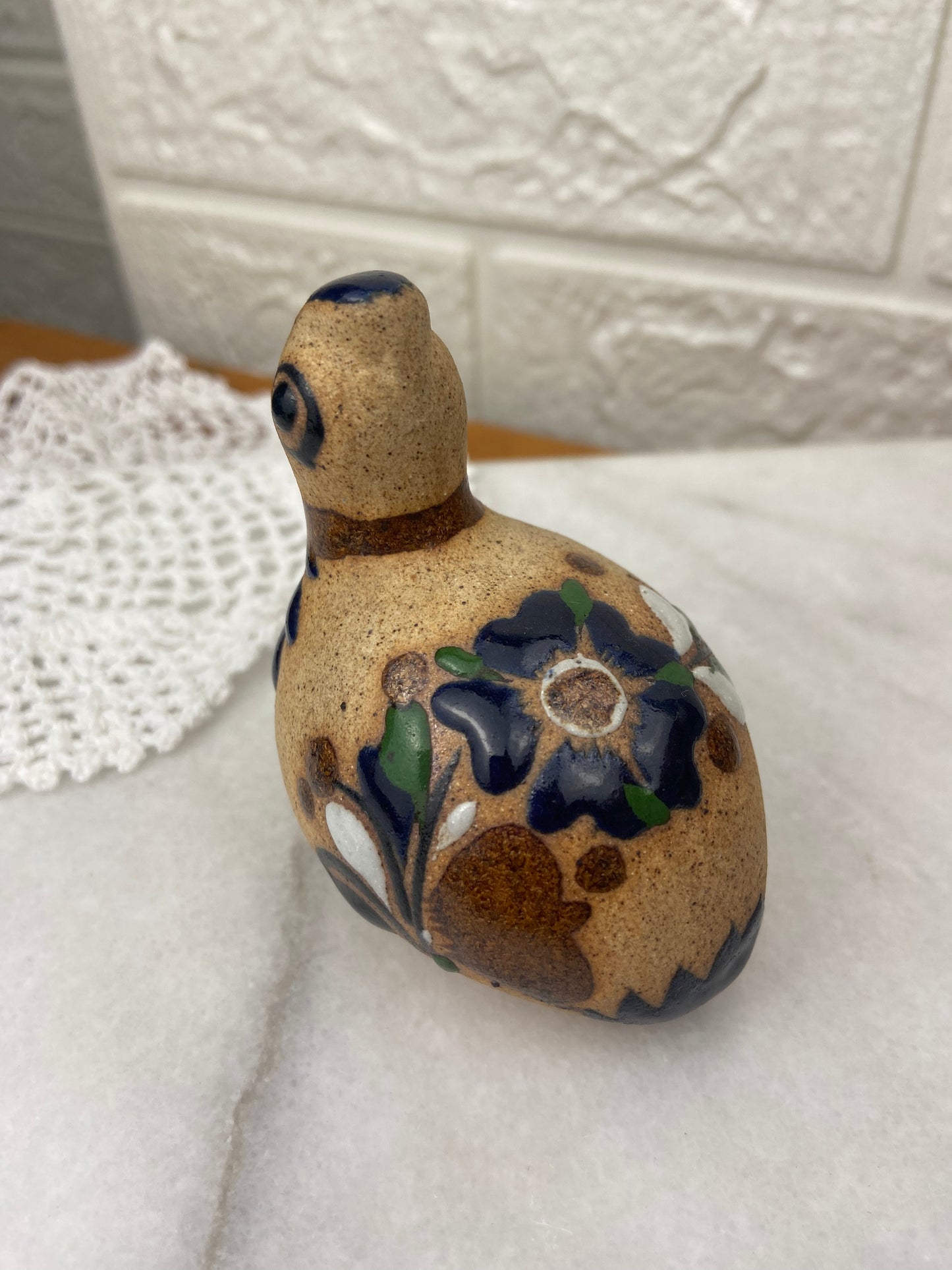 Clay Hand Painted Tonalá Style Bird | Mexican Pottery